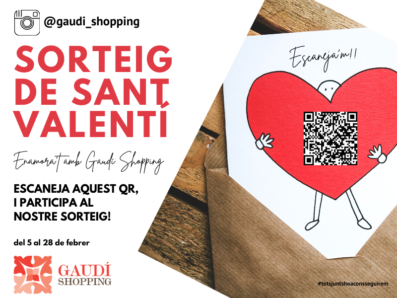 Sorteig de Sant Valentí 'Enamora’t amb Gaudí Shopping!'