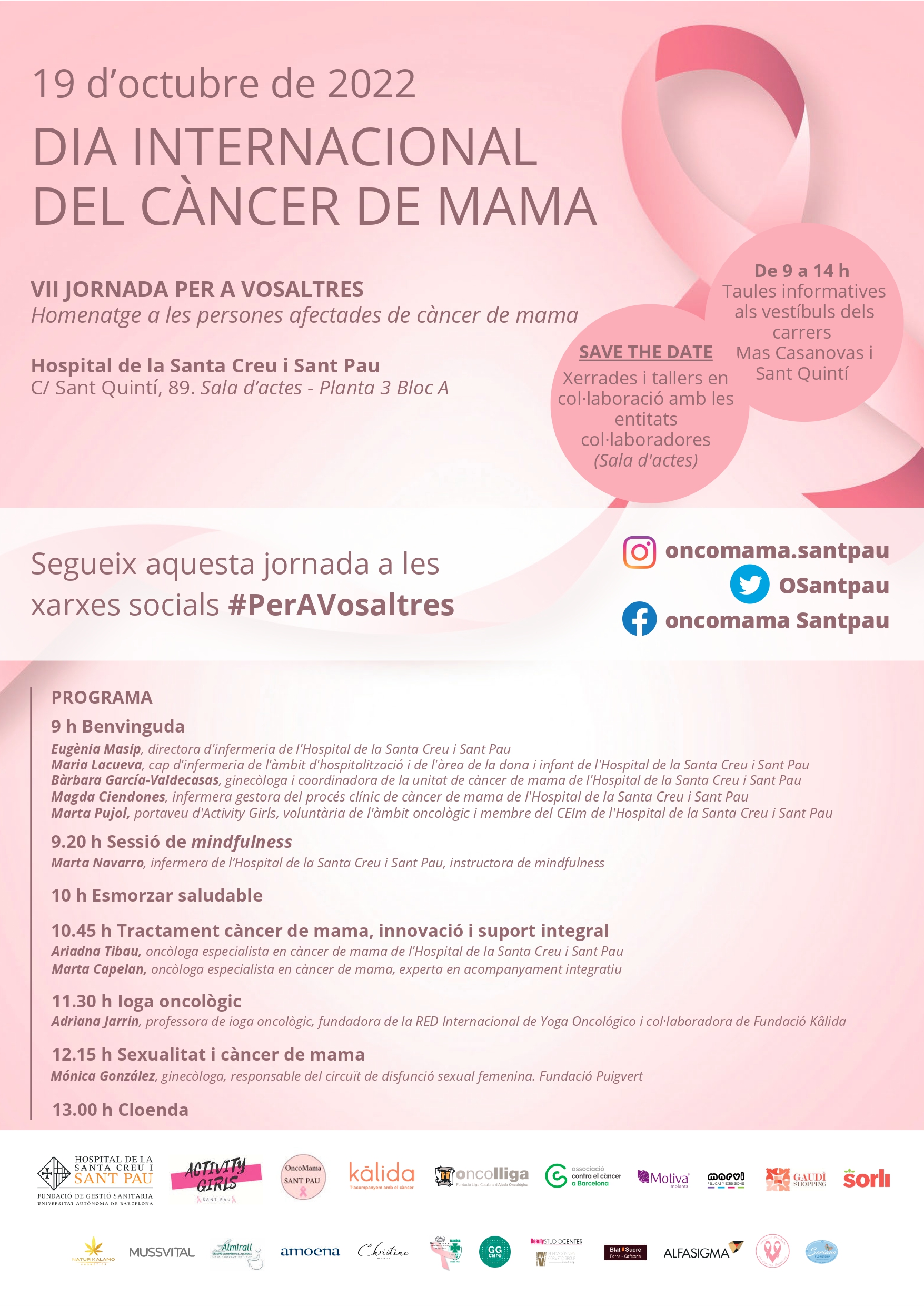 VII Jornada 'Para vosotros' - Día Internacional contra el cáncer de mama