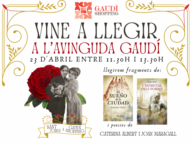 Vine a llegir a l'Avinguda Gaudí - Sant Jordi 2023