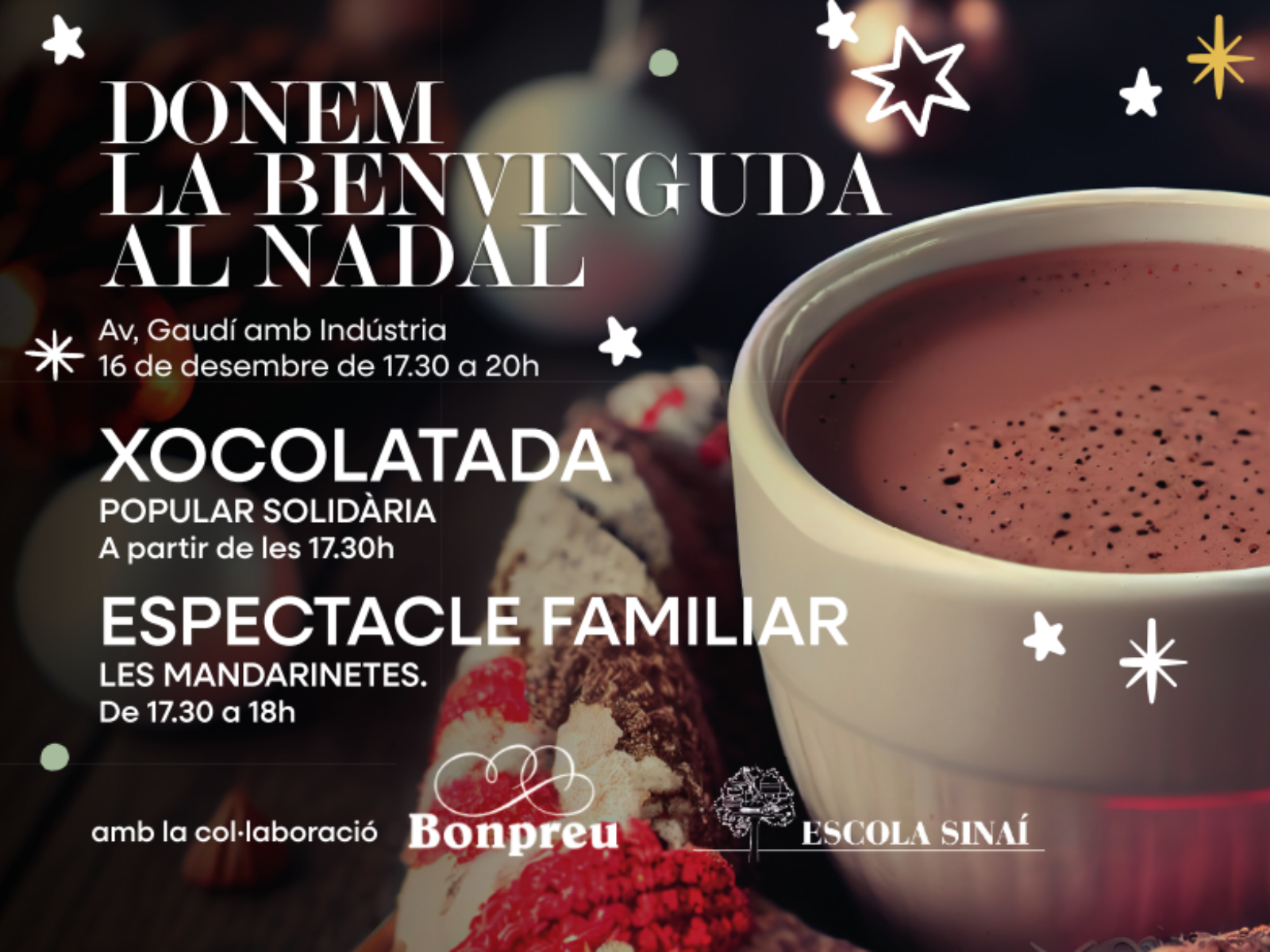 Xocolatada Solidària amb espectale familiar a l'Avinguda Gaudí 