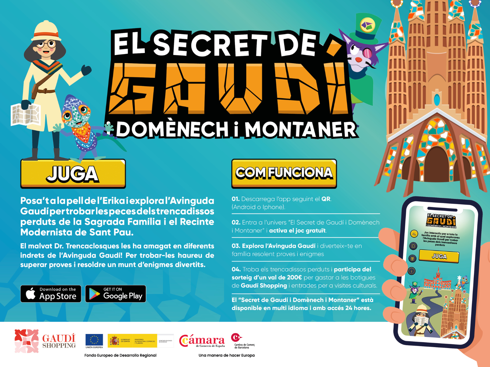 Completa el mosaico oculto en el juego interactivo El Secreto de Gaudí