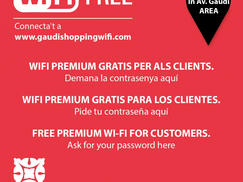 CONCTATE CON GAUD SHOPPING! Nuevo servicio gratuito de Wi-Fi de la Asociacin de Comerciantes de Gaud Shopping! (1)