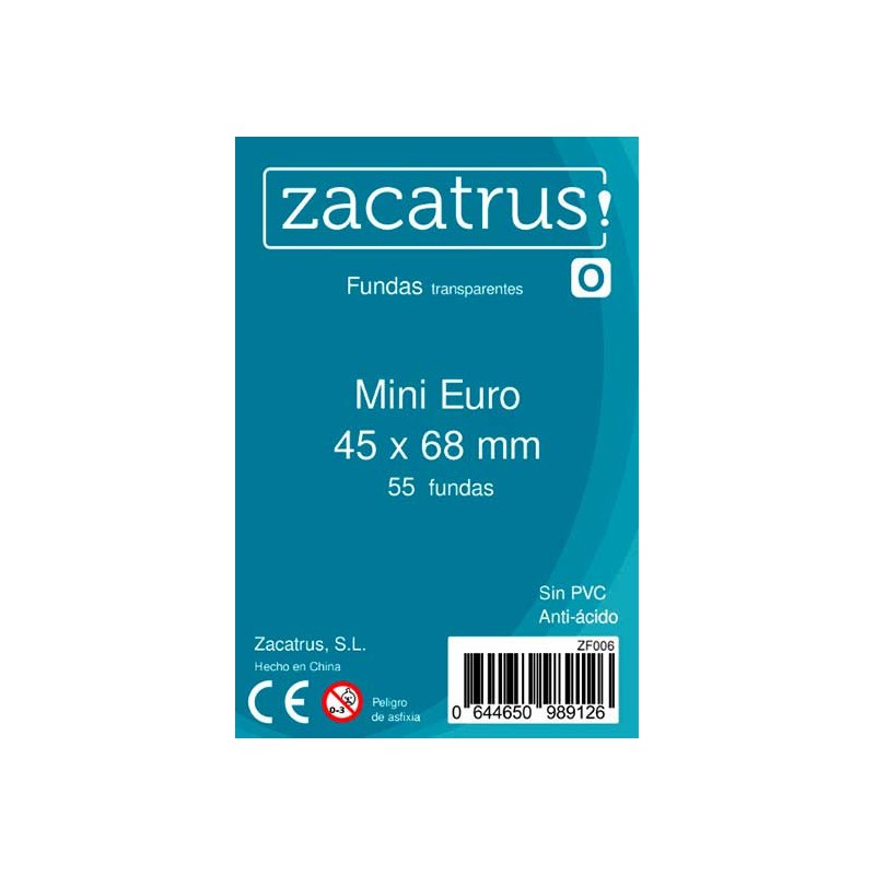 Fundas ZACATRUS Mini eurogame (45x68 mm) - 55 fundas